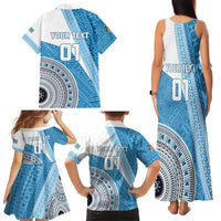 Custom Fiji Rugby Bati Family Matching Tank Maxi Dress and Hawaiian Shirt Tapa Pattern LT01 - Polynesian Pride