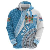 Custom Fiji Rugby Bati Zip Hoodie Tapa Pattern