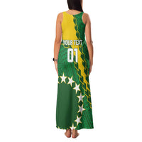 Custom Cook Islands Rugby Kukis Family Matching Tank Maxi Dress and Hawaiian Shirt Circle Stars LT01 - Polynesian Pride