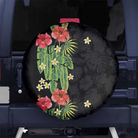 Hawaiian Hibiscus Plumeria Spare Tire Cover Tropical Leaves