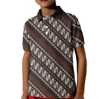 Yogyakarta Parang Batik Motifs Kid Polo Shirt Indonesian Traditional Pattern