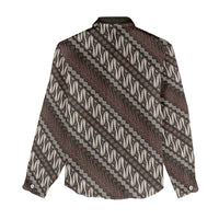 Yogyakarta Parang Batik Motifs Women Casual Shirt Indonesian Traditional Pattern