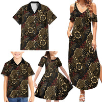 Batik Sekar Jagad Family Matching Summer Maxi Dress and Hawaiian Shirt Indonesian Traditional Pattern LT01 - Polynesian Pride