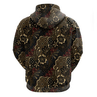 Batik Sekar Jagad Zip Hoodie Indonesian Traditional Pattern