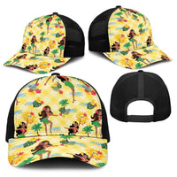 Hawaii Hula Girl Tropical Baseball Net Cap Yellow Palaka LT01 - Polynesian Pride