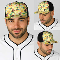 Hawaii Hula Girl Tropical Baseball Net Cap Yellow Palaka LT01 - Polynesian Pride