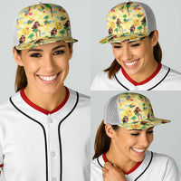 Hawaii Hula Girl Tropical Baseball Net Cap Yellow Palaka LT01 - Polynesian Pride