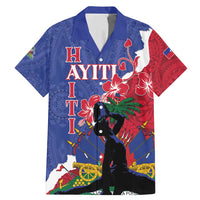 Personalised Haiti Le Marron Inconnu Family Matching Mermaid Dress and Hawaiian Shirt Dashiki Mix Polynesian Pattern LT01 Dad's Shirt - Short Sleeve Blue - Polynesian Pride