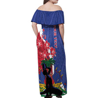 Personalised Haiti Le Marron Inconnu Family Matching Off Shoulder Maxi Dress and Hawaiian Shirt Dashiki Mix Polynesian Pattern LT01 - Polynesian Pride