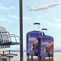 Haiti Le Marron Inconnu Luggage Cover Dashiki Mix Polynesian Pattern