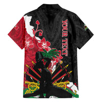 Personalised Ayiti Neg Marron Family Matching Off The Shoulder Long Sleeve Dress and Hawaiian Shirt Dashiki Mix Polynesian Pattern LT01 - Polynesian Pride