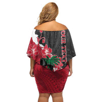 Personalised Ayiti Neg Marron Family Matching Off Shoulder Short Dress and Hawaiian Shirt Dashiki Mix Polynesian Pattern LT01 - Polynesian Pride