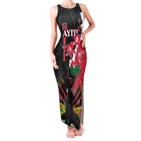 Personalised Ayiti Neg Marron Family Matching Tank Maxi Dress and Hawaiian Shirt Dashiki Mix Polynesian Pattern LT01 Mom's Dress Black - Polynesian Pride