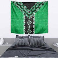Green Niho Taniwha Mix Poutama Tapestry Unique Taniko Aotearoa