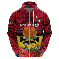 Personalised Papua New Guinea Hoodie Bird Of Paradise Mix Polynesian Pattern LT01 - Polynesian Pride