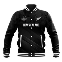 Custom New Zealand Cricket Baseball Jacket Aotearoa Black Cap Come On