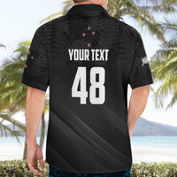 Custom New Zealand Cricket Hawaiian Shirt Aotearoa Black Cap Come On