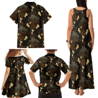 Javanese Batik Semen Family Matching Tank Maxi Dress and Hawaiian Shirt Indonesian Traditional Pattern LT01 - Polynesian Pride