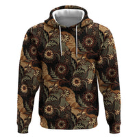 Batik Pedalaman Semen Lereng Style Zip Hoodie Indonesian Traditional Pattern