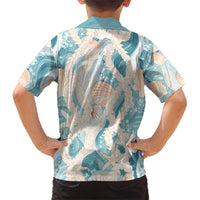 Hawaii Lei Seashells Starfish Family Matching Short Sleeve Bodycon Dress and Hawaiian Shirt Fresh Summer Vibe LT01 - Polynesian Pride