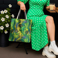 Hawaii Summer Tropical Leaves Tote Bag - Polynesian Pride