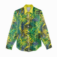 Hawaii Summer Tropical Leaves Women Casual Shirt - Polynesian Pride