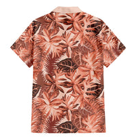 Hawaii Red Brown Tropical Leaves Family Matching Mermaid Dress and Hawaiian Shirt LT01 - Polynesian Pride