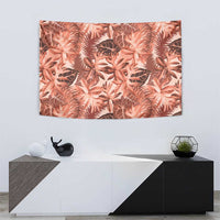 Hawaii Red Brown Tropical Leaves Tapestry - Polynesian Pride