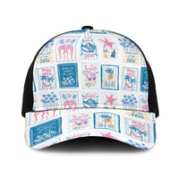 Hawaii Coastal Summer Postcard Baseball Net Cap LT01 One Size Black Multicolor - Polynesian Pride