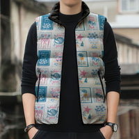 Hawaii Coastal Summer Postcard Sleeveless Puffer Jacket LT01 - Polynesian Pride