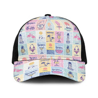 Aloha Summer Posters Grunge Textures Baseball Net Cap LT01 One Size Black Multicolor - Polynesian Pride
