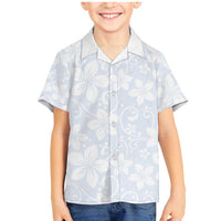 Plumeria Floral White Sunday Family Matching Mermaid Dress and Hawaiian Shirt