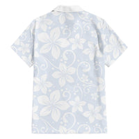 Plumeria Floral White Sunday Family Matching Off The Shoulder Long Sleeve Dress and Hawaiian Shirt LT01 - Polynesian Pride