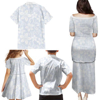 Plumeria Floral White Sunday Family Matching Puletasi and Hawaiian Shirt LT01 - Polynesian Pride