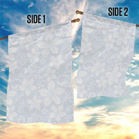 Plumeria Floral White Sunday Garden Flag