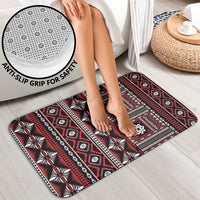 Fiji Masi Tapa Pattern Red Bathroom Set - Polynesian Pride