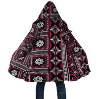 Fiji Masi Tapa Pattern Pink Cloak - Polynesian Pride