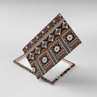 Fiji Masi Tapa Pattern Orange Canvas Wall Art - Polynesian Pride