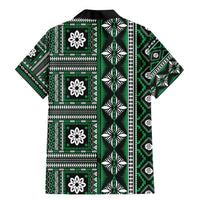 Fiji Masi Tapa Pattern Green Family Matching Mermaid Dress and Hawaiian Shirt LT01 - Polynesian Pride