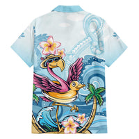 Hawaii Flamingo Family Matching Off Shoulder Maxi Dress and Hawaiian Shirt Plumeria Tropical Beach LT01 - Polynesian Pride
