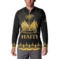Haiti Neg Marron Gold Button Sweatshirt Lespwa pa anyen san aksyon LT01 - Polynesian Pride