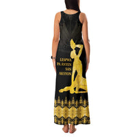 Haiti Neg Marron Gold Family Matching Tank Maxi Dress and Hawaiian Shirt Lespwa pa anyen san aksyon LT01 - Polynesian Pride