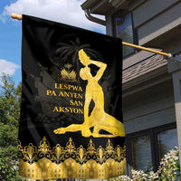 Haiti Neg Marron Gold Garden Flag Lespwa pa anyen san aksyon LT01 - Polynesian Pride