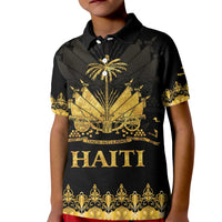 Haiti Neg Marron Gold Kid Polo Shirt Lespwa pa anyen san aksyon LT01 Kid Gold - Polynesian Pride