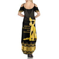Haiti Neg Marron Gold Summer Maxi Dress Lespwa pa anyen san aksyon LT01 - Polynesian Pride