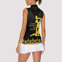 Haiti Neg Marron Gold Women Sleeveless Polo Shirt Lespwa pa anyen san aksyon LT01 - Polynesian Pride