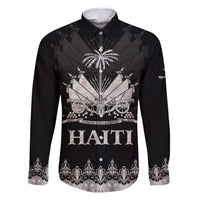 Haiti Neg Marron Silver Family Matching Off Shoulder Maxi Dress and Hawaiian Shirt Hope is Nothing Without Action LT01 Dad's Shirt - Long Sleeve Silver - Polynesian Pride