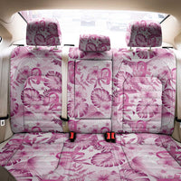 Pink Ribbon Hibiscus Tropical Pattern Back Car Seat Cover Breast Cancer