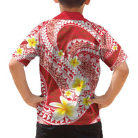 Plumeria Polynesian Coral Glitter Pattern Family Matching Summer Maxi Dress and Hawaiian Shirt LT01 - Polynesian Pride