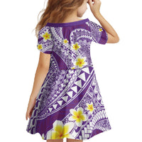 Plumeria Polynesian Purple Glitter Pattern Family Matching Off The Shoulder Long Sleeve Dress and Hawaiian Shirt LT01 - Polynesian Pride